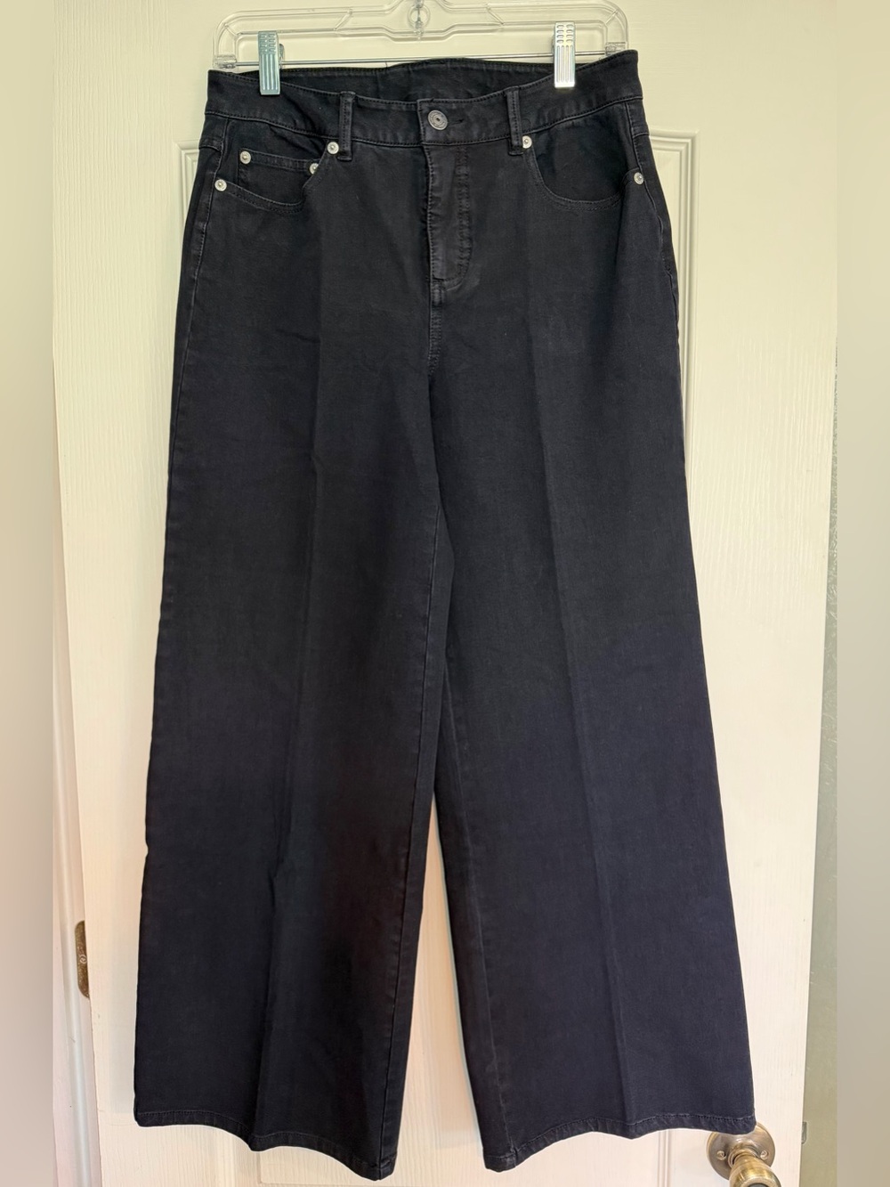 Women's Wide-Leg Black Jeans Isaac Mizrahi 6P